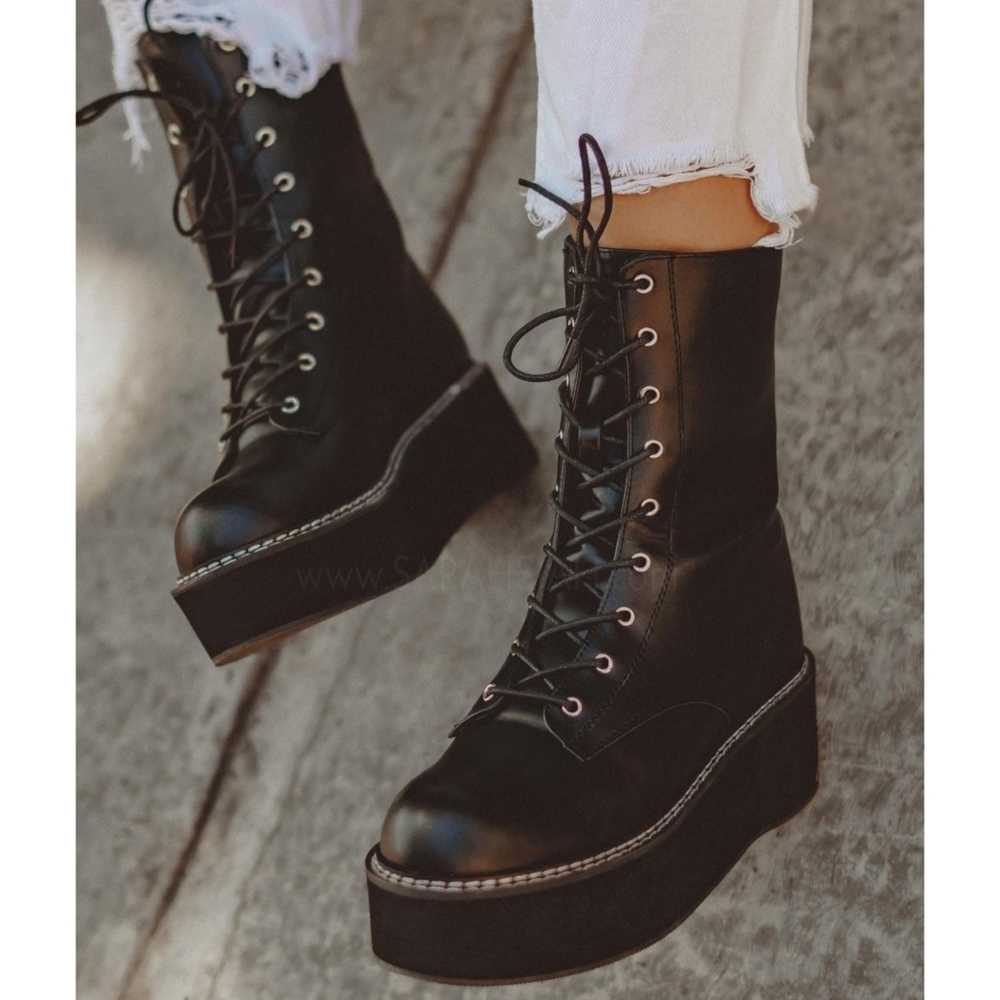 ππππππΎπππΏπ€Obsessed With You Platform Boot - BLACK - Picture 3 of 3